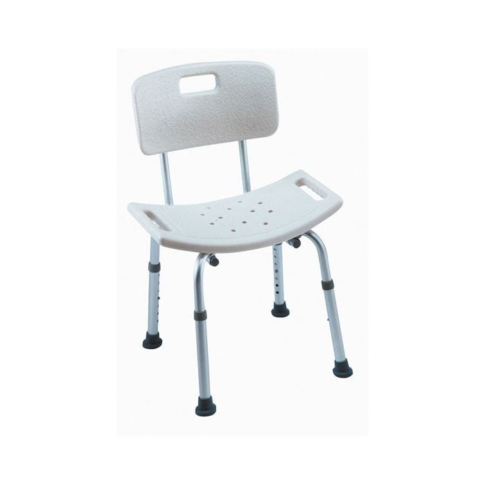 Sedia doccia Cadiz H296 Invacare - Sgabello Bagno per Anziani con Schienale e Sedile Ergonomico - Piedini Antiscivolo e Altezza Regolabile